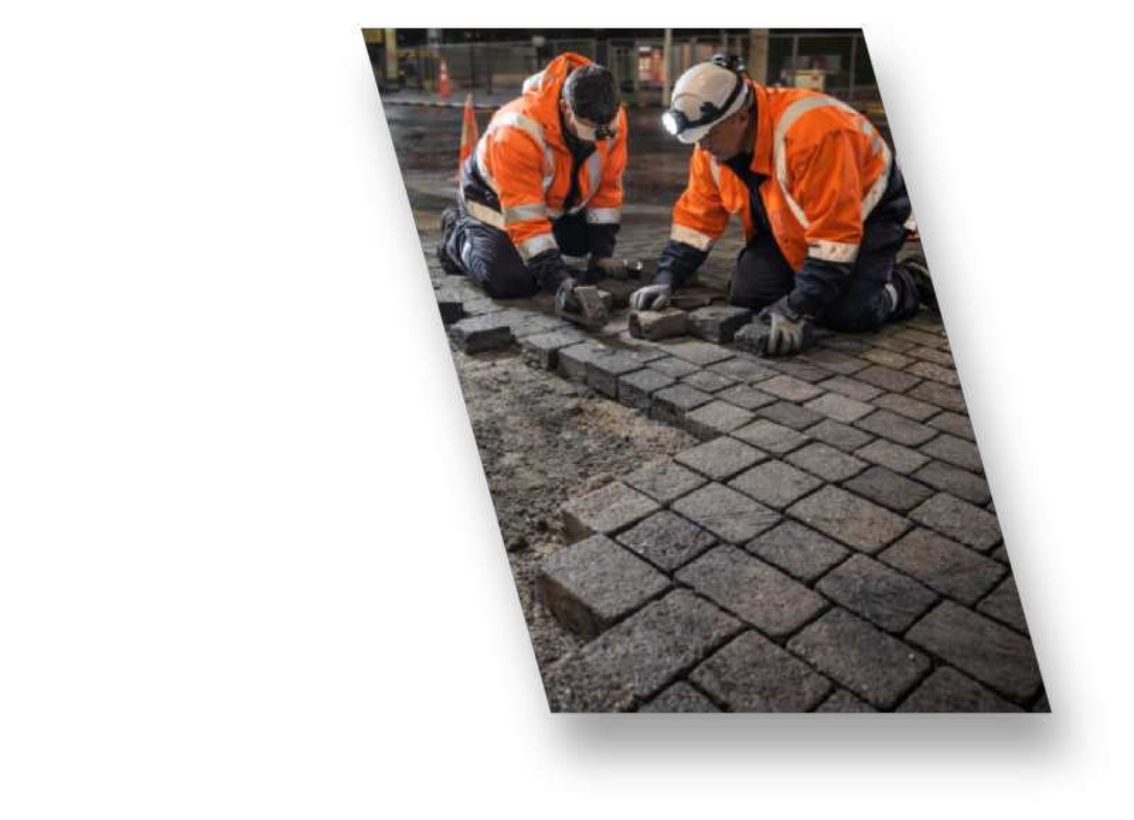 A Sub-Zone crew reinstating a paved surface on an Auckland worksite